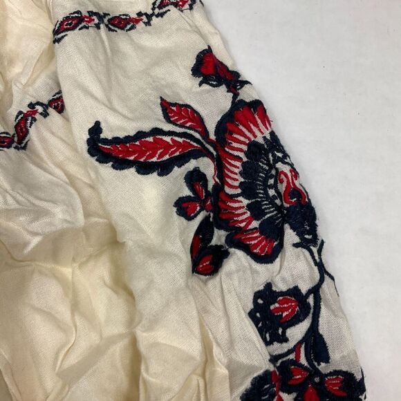 RAGA Off The Shoulder Peasant Top 3/4 Sleeve Embroidered Boho Shirt SMALL NEW - Picture 3 of 11
